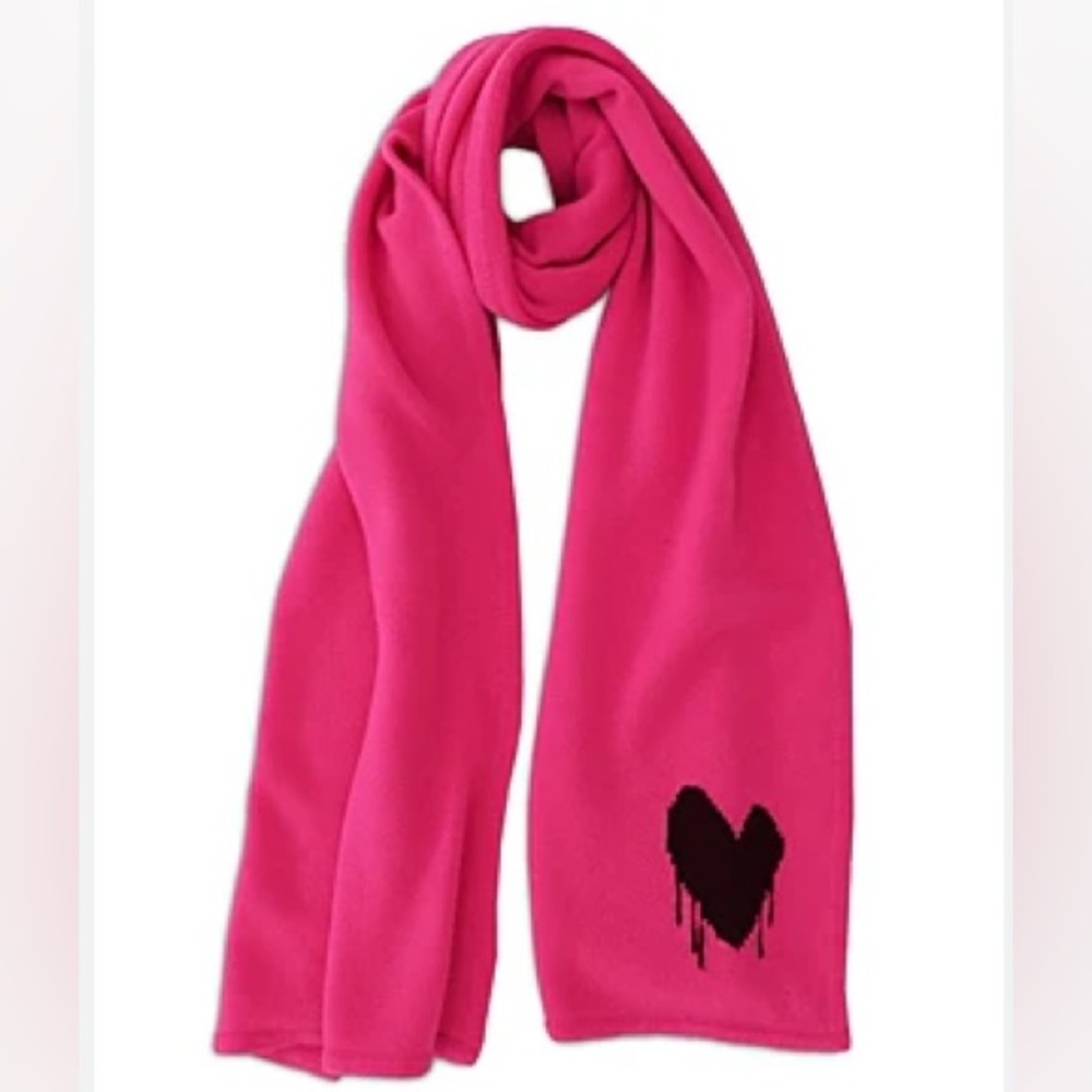 Kerri Rosenthal Drippy Heart Cashmere Scarf